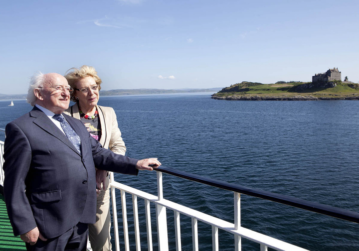 President arrives on the Isle of Iona