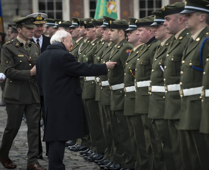 President attends a medal presentation ceremony for Defence Forces