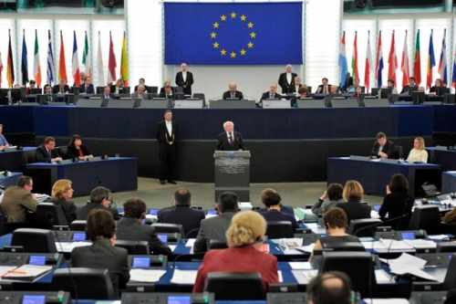 President Higgins addresses the European Parliament