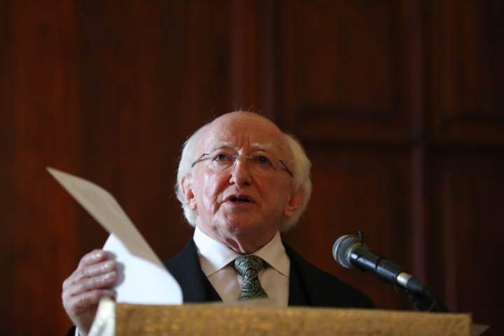 President addresses members of the Vatican Irish community, in the Pontifical Irish College