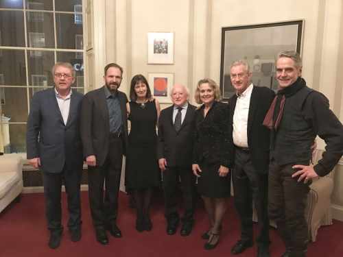 President attends an event to mark the retirement of Michael Colgan, Director, Gate Theatre