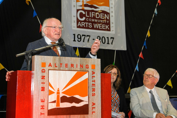 President officially opens the 40th Clifden Community Arts Festival