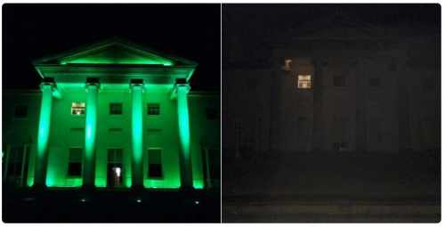 President and Sabina Higgins mark Earth Hour by switching off the lights at Áras an Uachtaráin