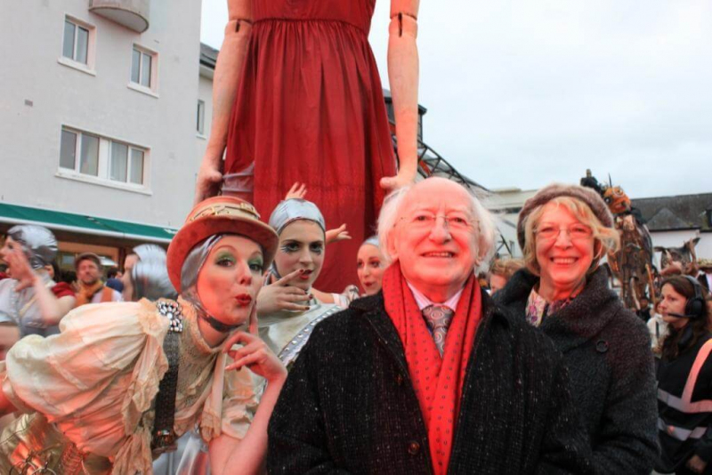 First stop - Galway. Michael D and Sabina enjoying the fun and frolics of the Galway Arts Festival