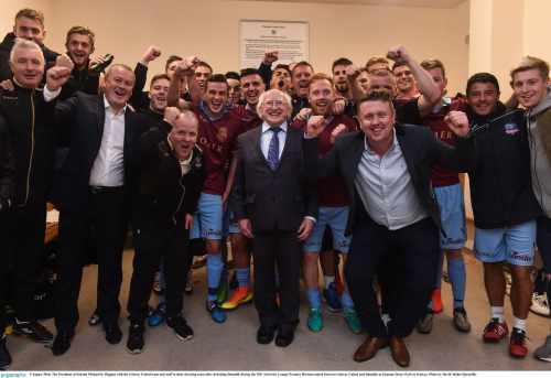 President attends Galway United v. Dundalk FC match