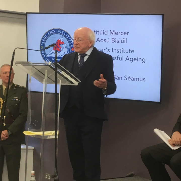 President performs the official opening of the Mercer Institute for Successful Ageing