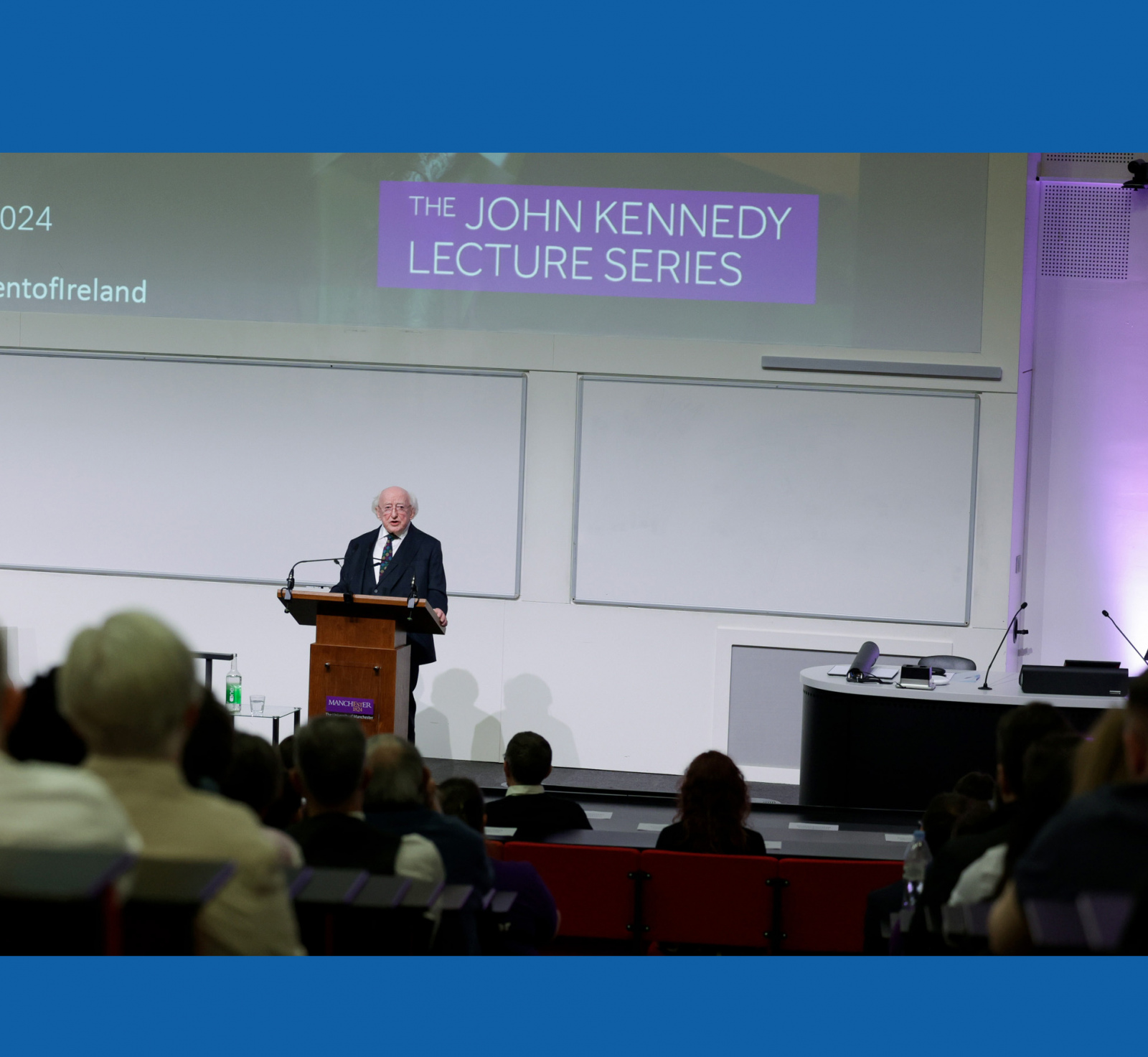 President delivers the inaugural Lecture of the John Kennedy Lecture Series