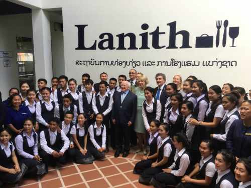 President is given a tour of the Lao National Institute of Tourism & Hospitality