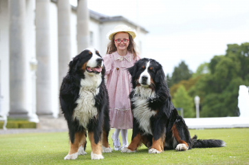 Pictured before meeting the President and enjoying the President's two dogs Shadow and Brod was the Grand Niece of Sabina Higgins Esme McKiernan Becker.