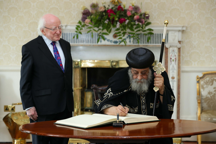 President receives HH. Pope Tawadros II, Pope of Alexandria and Patriarch of the See of St. Mark