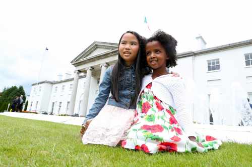  Roísin Mullens,10, and Orla Mullens,6, both from Limerick