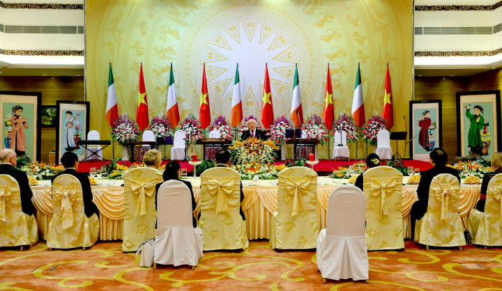 President and Sabina attend a State Banquet in their honour hosted by The President of Vietnam