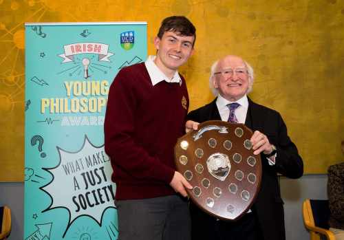 President presents awards at the Irish Young Philosopher Awards Festival