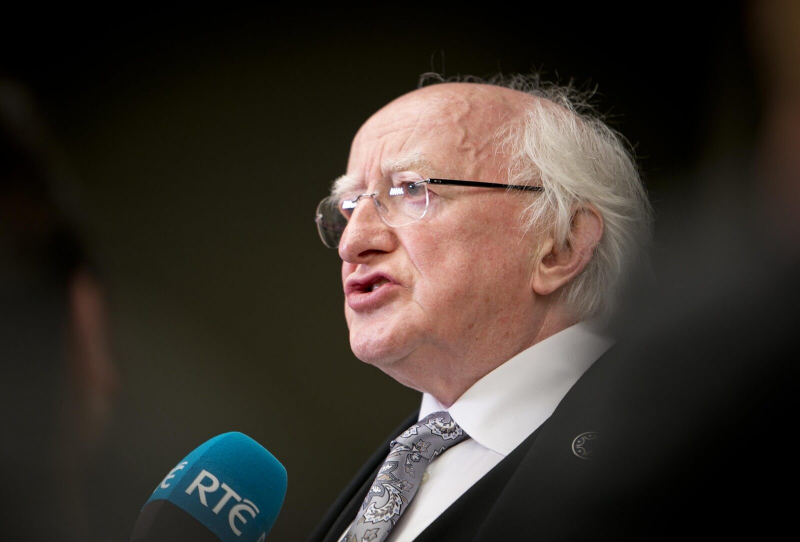 President Michael D Higgins during a media interview to Irish Media at The World Humanitarian Summit