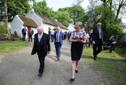 President visits Ulster American Folk Park Museum