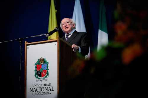 President delivers keynote address on Irish and Colombian Peace Processes