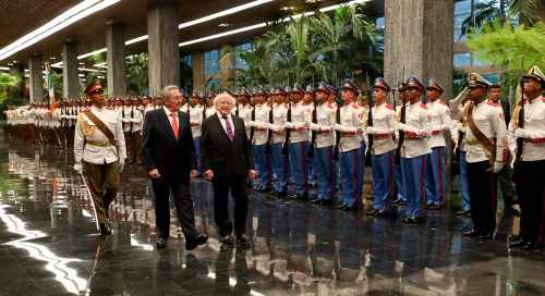 President attends Official Welcome Ceremony at the Revolutionary Palace