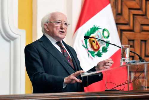 President delivers key note address at Peru’s Ministry for Foreign Affairs