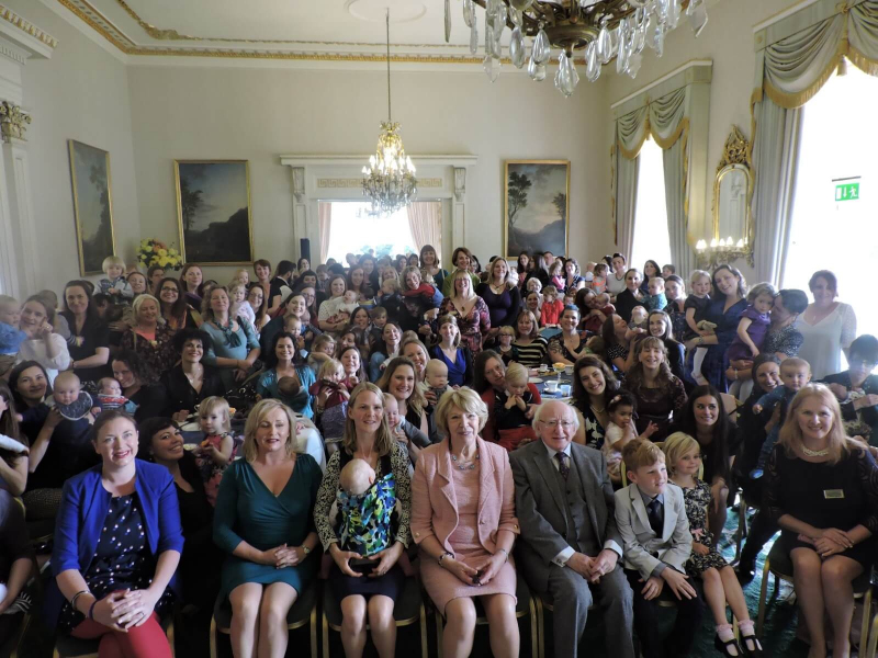 Sabina Higgins hosts a Reception and “Latching On” morning as part of National Breastfeeding Week