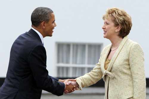 US President Obama visits Áras an Uachtaráin