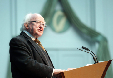 Pic shows President Michael D.Higgins as he delivered his keynote address.
