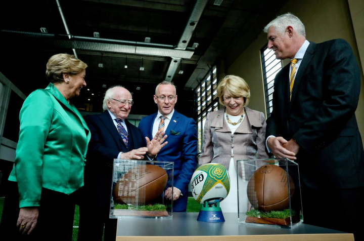 President gives a speech at the Australian Rugby Union High Performance Centre