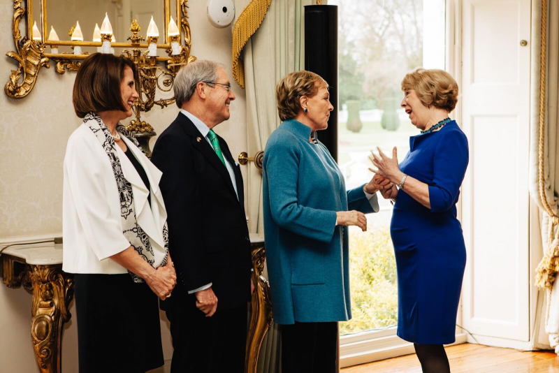 Sabina Higgins meets Dame Julie Andrews