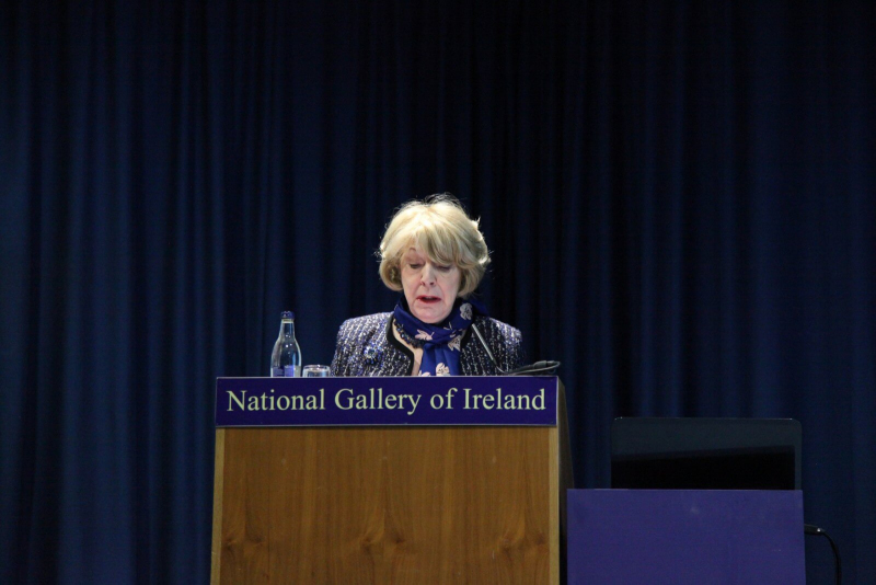 Sabina Higgins read from Inferno, as part of the celebrations to mark the 750th anniversary of Dante Alighieri