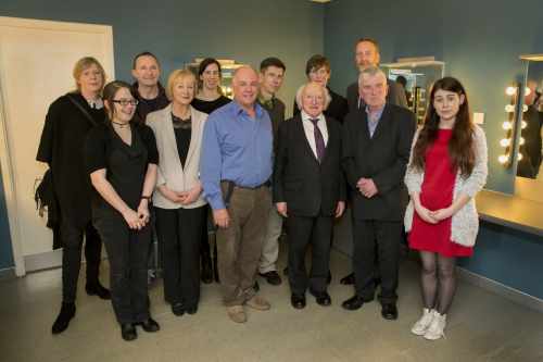 President attends a performance of Jim Nolan’s play ” Johnny I Hardly Knew Ye”