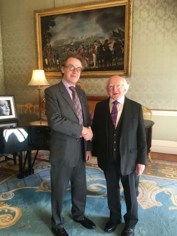 President receives Sir Jonathan Mills, President of EFFE