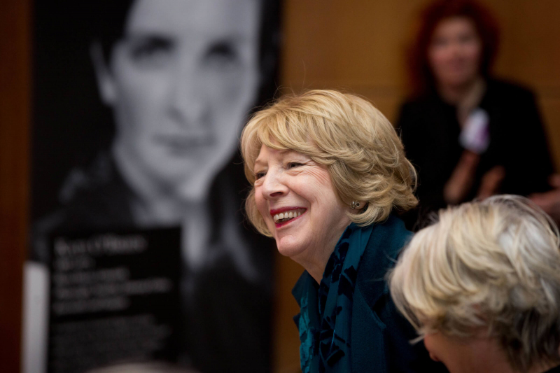 Mrs Sabina Higgins, wife of Úachtaráin na hÉireann, Michael D Higgins at the civic reception at the University of Limerick.