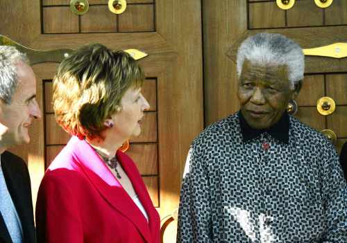 President McAleese meets with Nelson Mandela, Mozambique