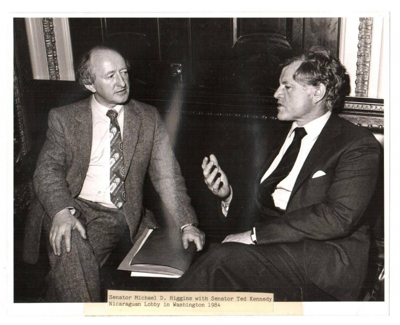 Senator Michael D. Higgins with Senator Ted Kennedy, Nicaraguan Lobby, Washington 1984