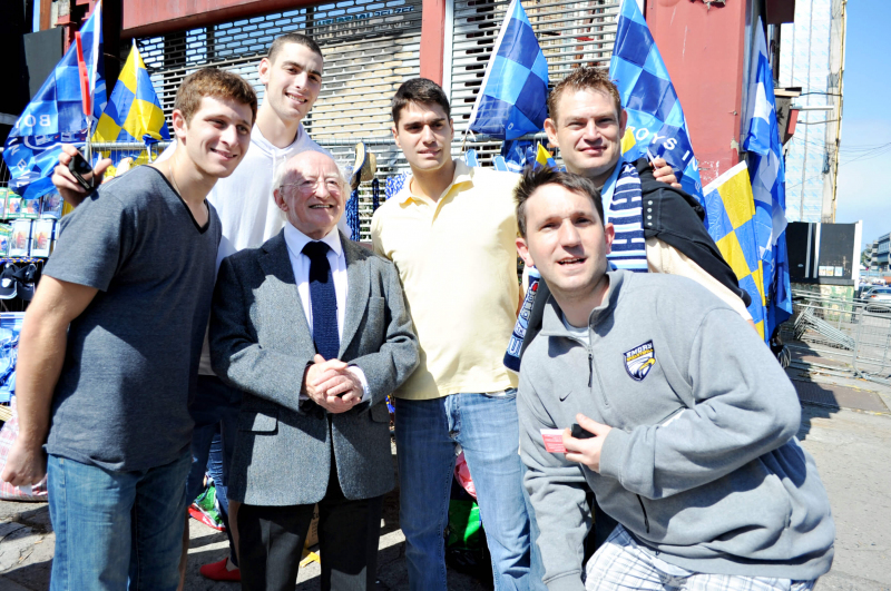 Michael D at the All-Ireland Hurling Championship semi-final SEP 2011