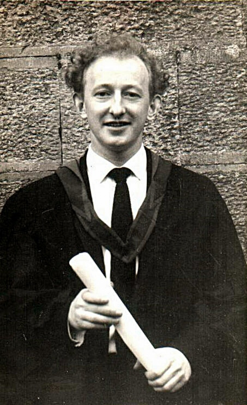 Michael D graduated from UCG with a BA in 1965 and a BComm in 1966
