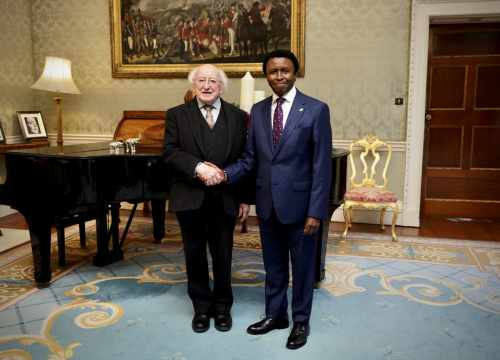 President receives H.E. Mr. Michael Mubea Kamau, Ambassador of Kenya on a courtesy call