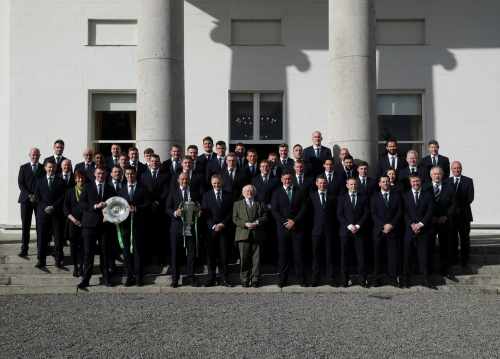 President Higgins hosts a reception in honour of the Irish Rugby Team’s Grand Slam victory