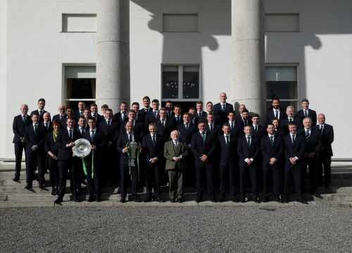 President Higgins hosts a reception in honour of the Irish Rugby Team’s Grand Slam victory