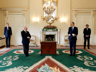 In June 2020, the President handed the Seal of Office to Taoiseach Micheál Martin