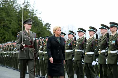 H.E. Kolinda Grabar-Kitarović, President of the Republic of Croatia arrives on a State Visit