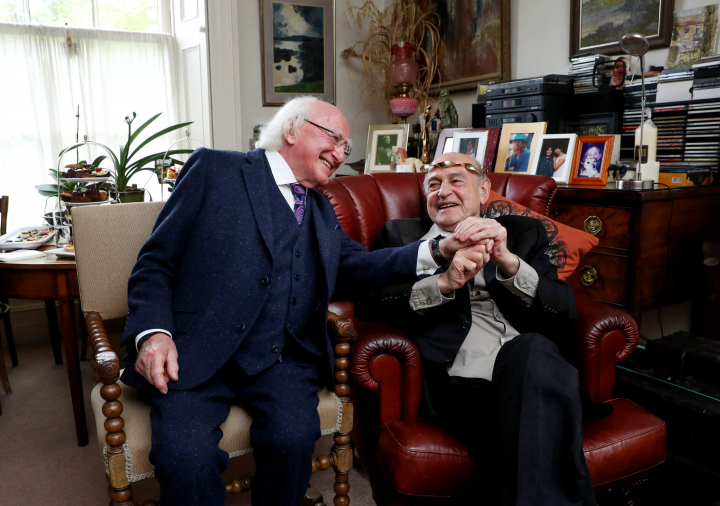 President confers the Aosdána Torc on Mr. Tom Murphy