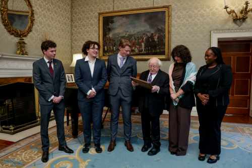 President is bestowed the honorary title of “President of the University of Galway Literary and Debating Society”