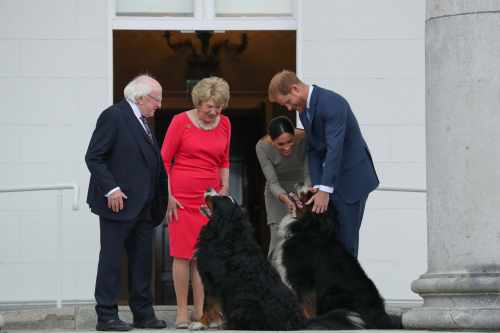 Fáiltíonn an tUachtarán roimh ASR an Diúc agus Bandiúc Sussex, ar chuairt chúirtéise