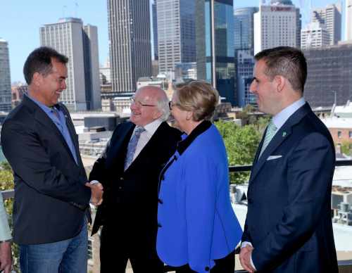 President and Sabina visit SiteMinder Ltd. (IDA client)