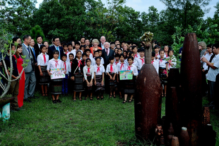 President Michael D. Higgins visited the Mine Action Visitor Centre in Quang Tri.