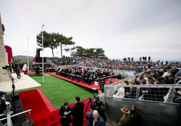 The New Zealand Service at Chunuk Bair Memorial that President Michael D Higgins and his wife Sabina attended