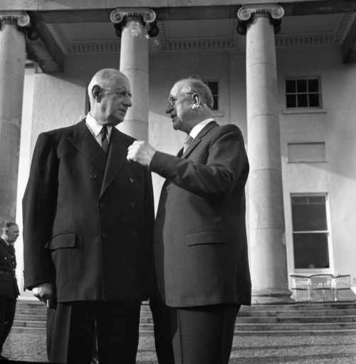 President of France Charles de Gaulle visits Áras an Uachtaráin