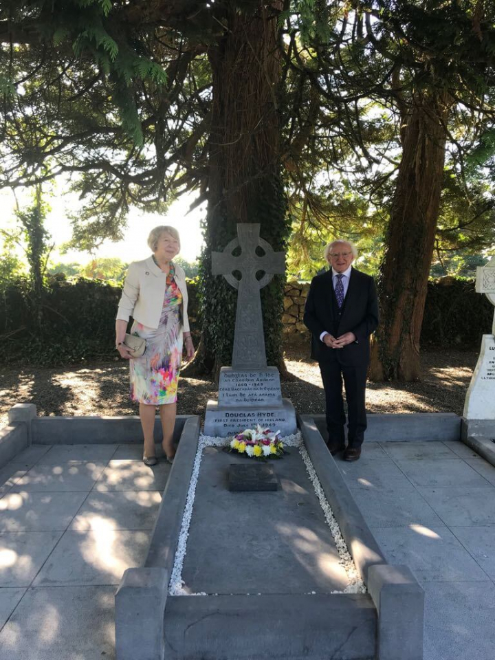 President and Sabina visit Douglas Hyde Interpretative Centre