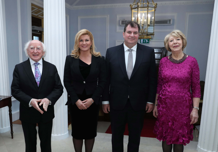 President hosts a State Dinner in honour of H.E. Kolinda Grabar-Kitarović, President of the Republic