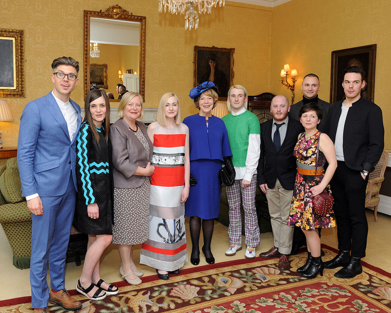 Pictured from left are Darren Kennedy, Danielle Romeril, Greta Mulhall, Gemma Williams, Sabina Higgins, Richard Malone, Derek Lawlor, Una Burke, Rory Parnell-Mooney and Michael Power.